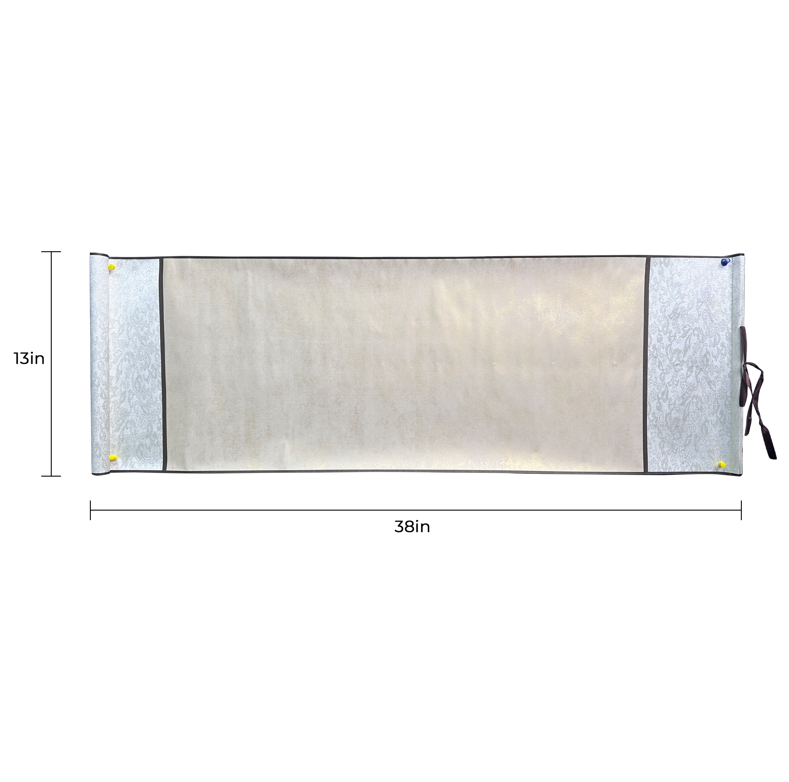 Hand-Drawn Original Painting Anime Scroll 13X38 In