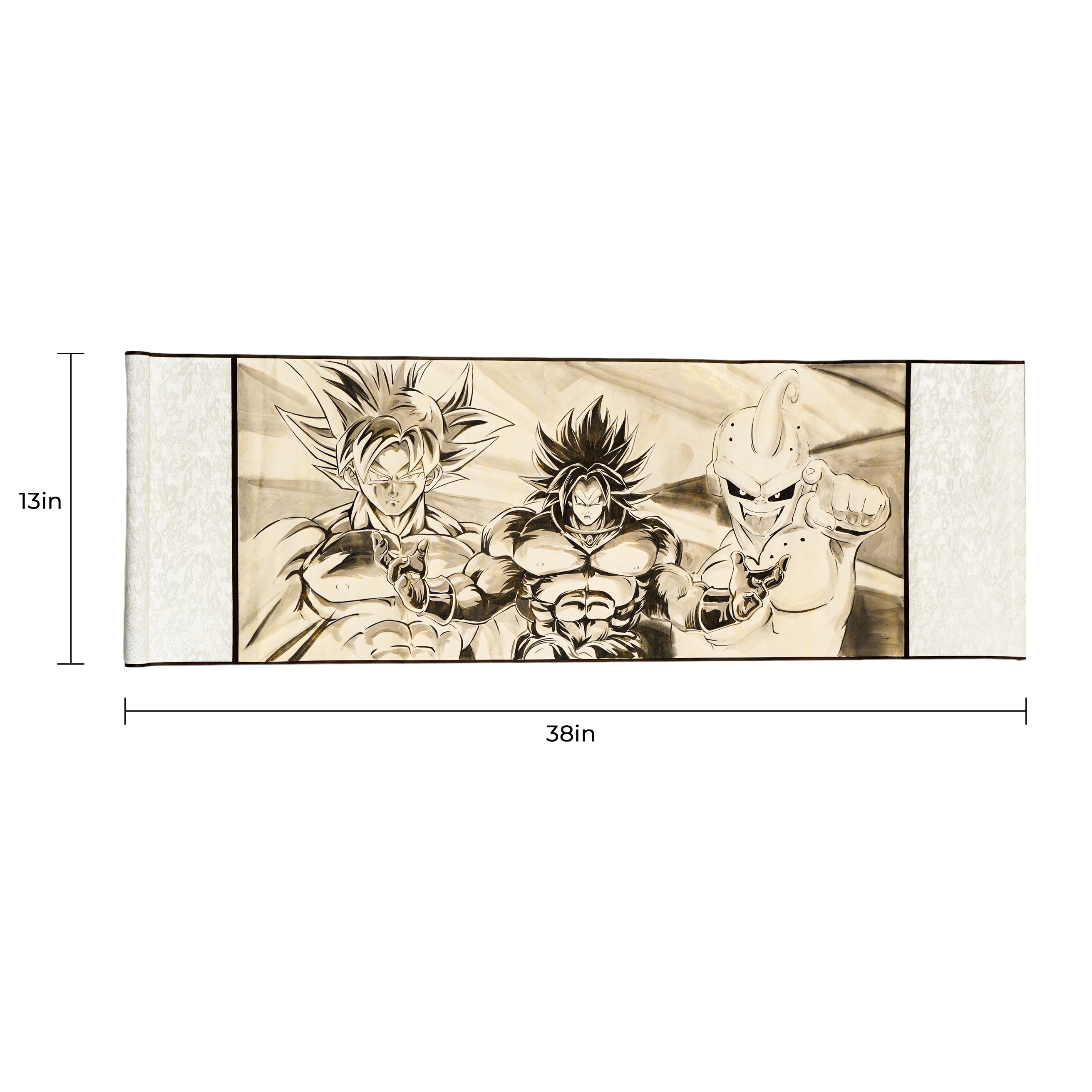 Hand-Drawn Original Painting Anime Scroll 13X38 In