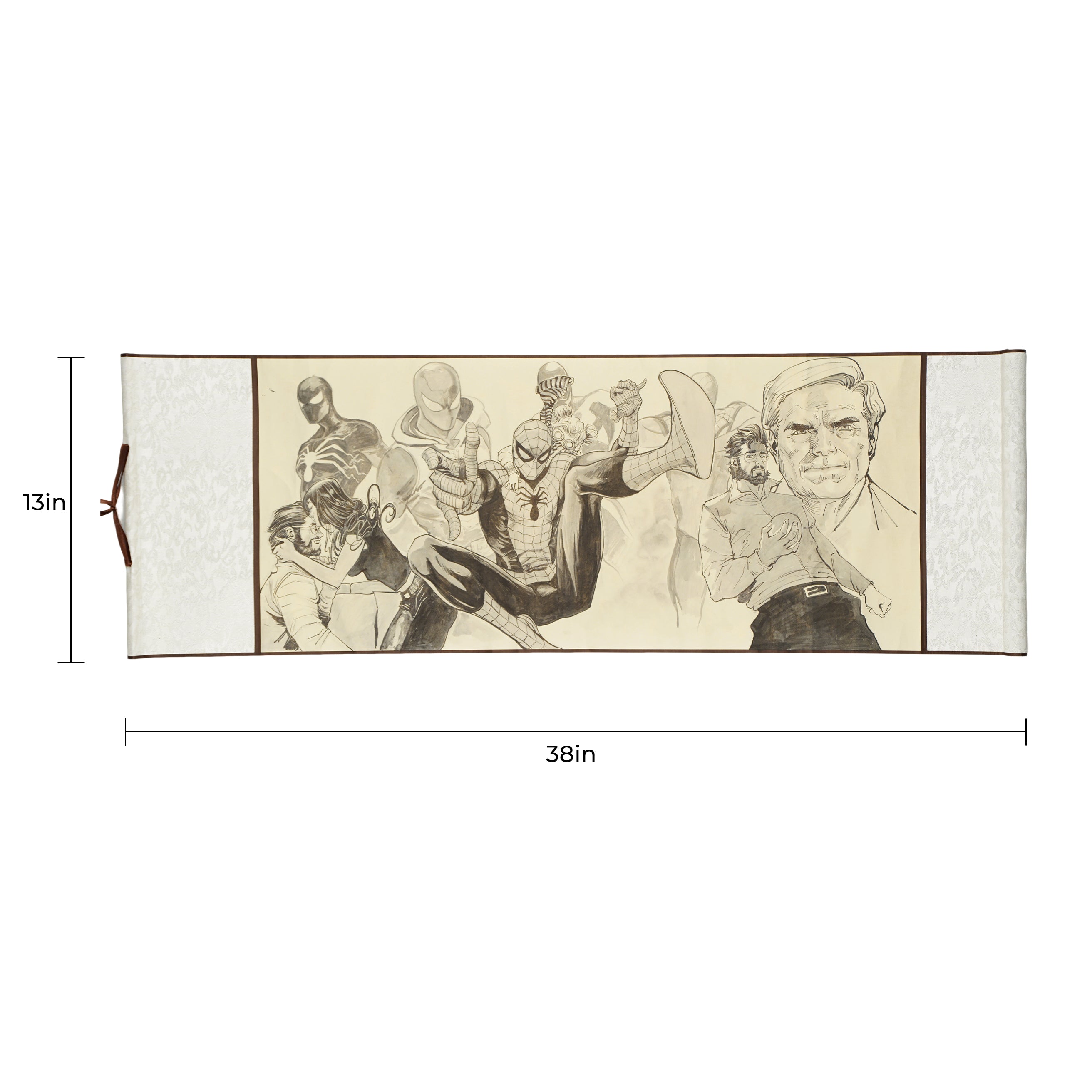 Hand-Drawn Original Painting Anime Scroll 13X38 In