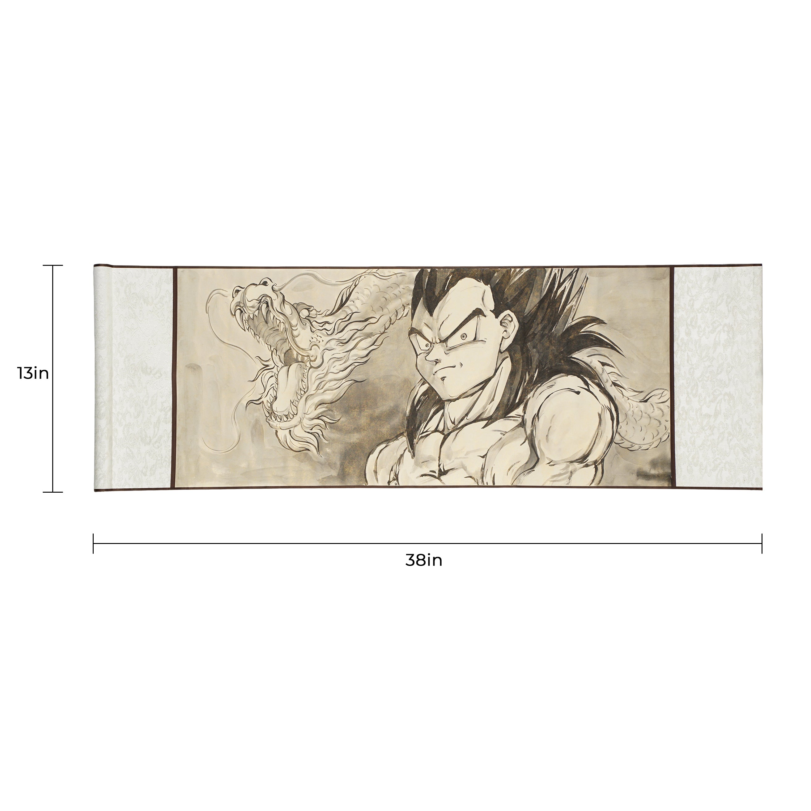 Hand-Drawn Original Painting Anime Scroll 13X38 In