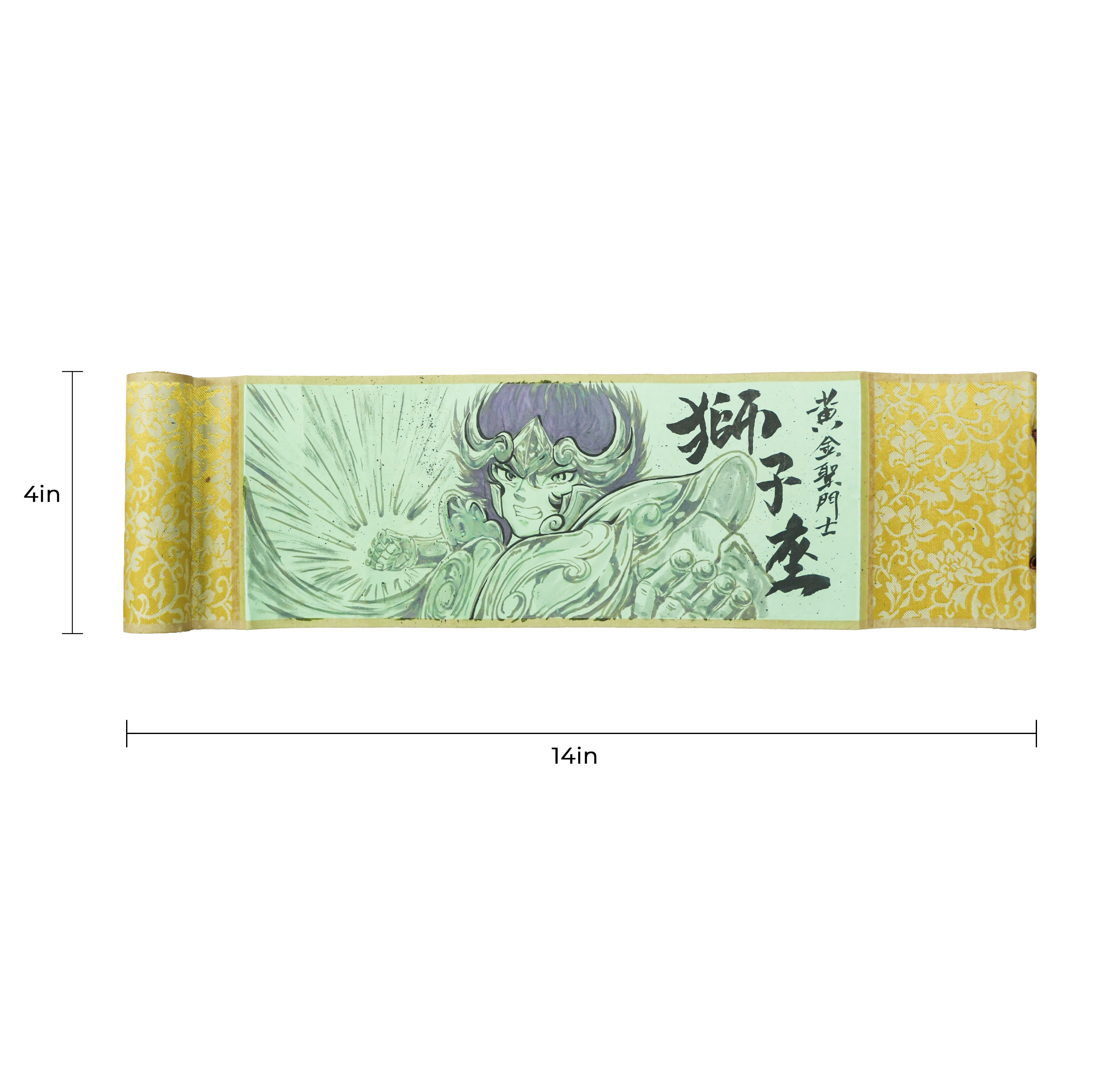 Hand-Drawn Original Painting Anime Scroll 4x14 In